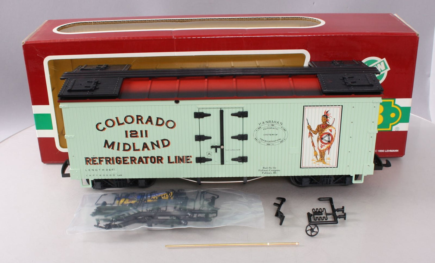 LGB 4072-P02 G Scale Colorado Midland Refrigerator Car LN/Box