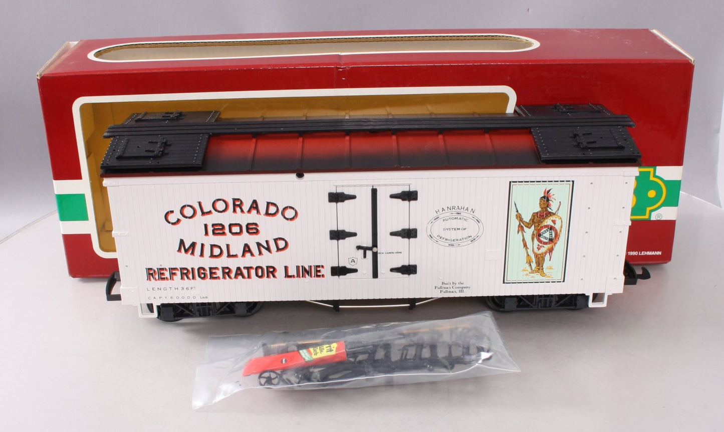 LGB 4072-P01 G Gauge Colorado & Midland Refrigerator Car #1206 LN/Box
