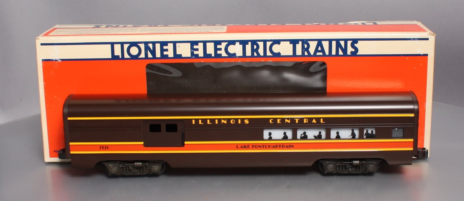 Lionel 6-7221 O Gauge Illinois Central Lake Ponchartrain Combine Passenger Car LN/Box