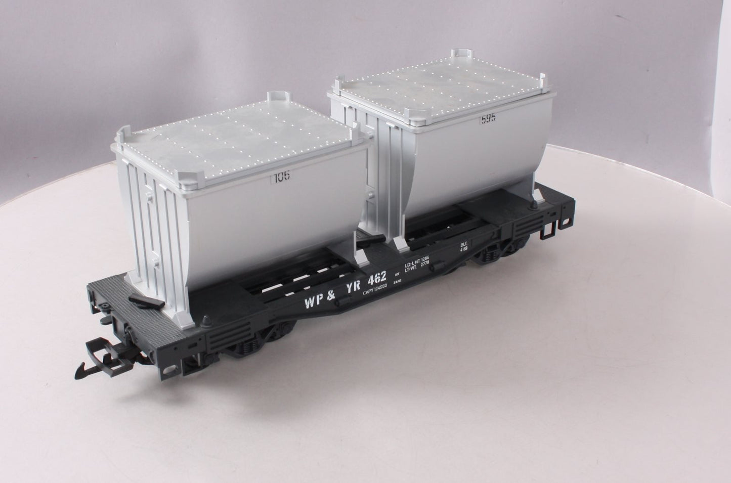 LGB 4086 G Scale White Pass & Yukon Forney Flatcar w/Ore Container Load #462 LN/Box