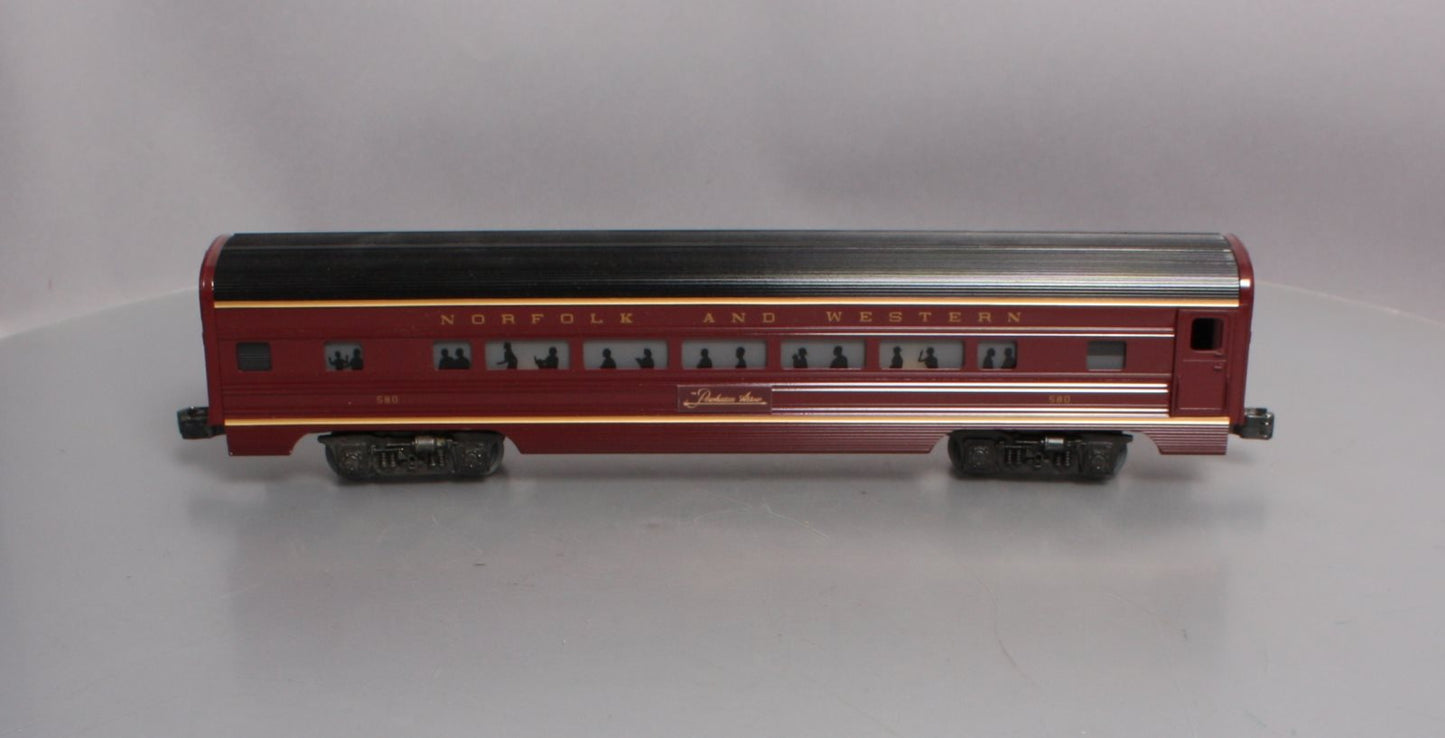 Lionel 6-9565 O Gauge Norfolk & Western Aluminum Passenger Car #580 LN/Box