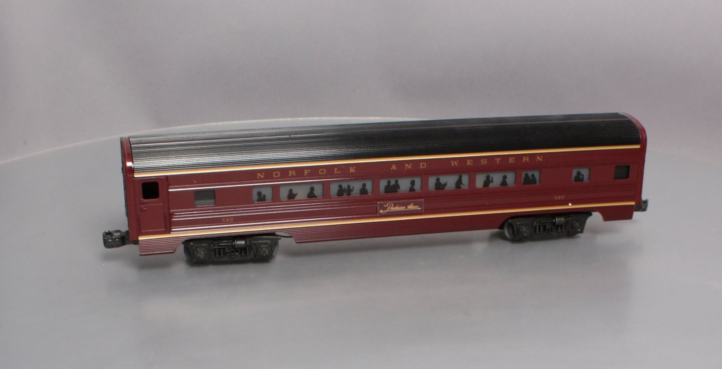 Lionel 6-9565 O Gauge Norfolk & Western Aluminum Passenger Car #580 EX/Box