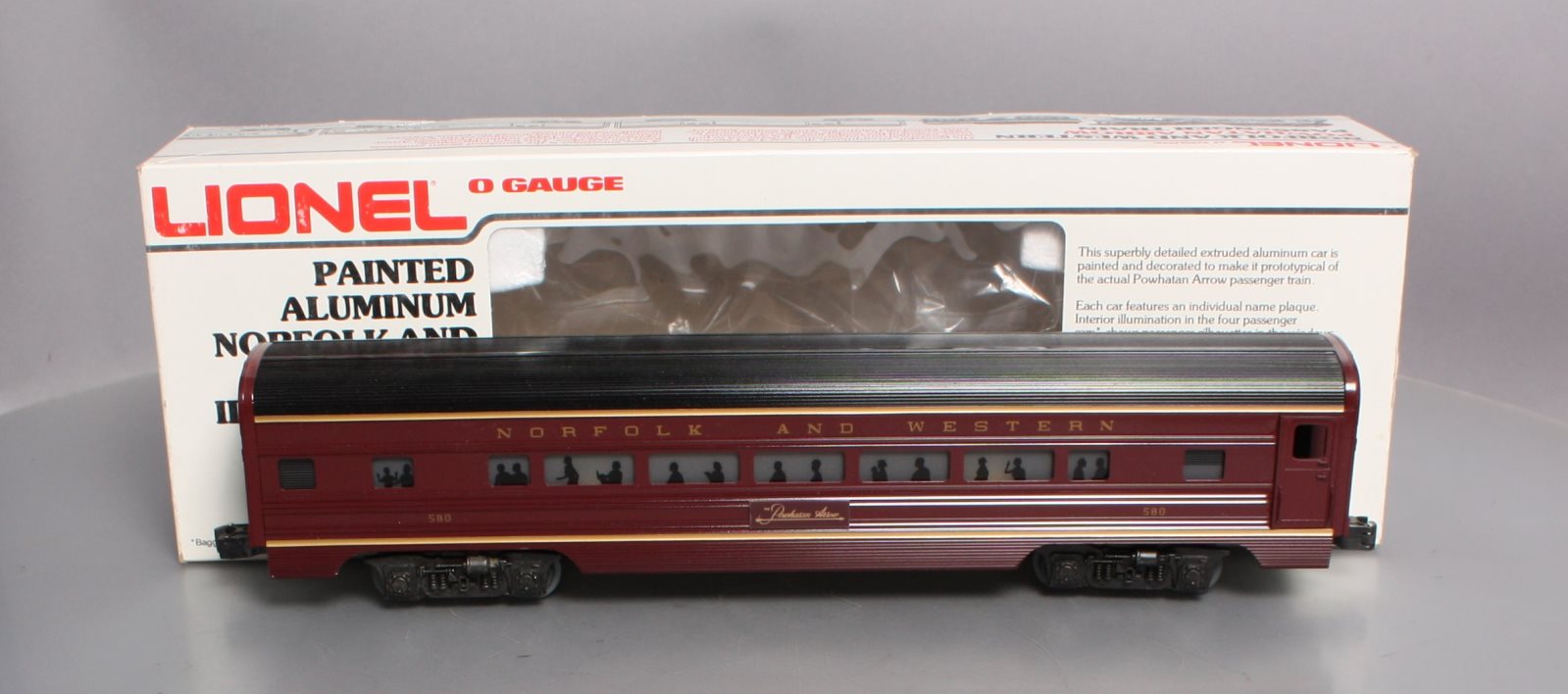 Lionel 6-9565 O Gauge Norfolk & Western Aluminum Passenger Car #580 EX/Box
