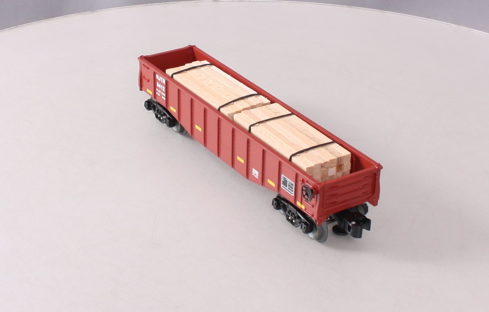 Lionel 6-26696 O Gauge NJ Transit Gondola #9412 w/Wood Ties