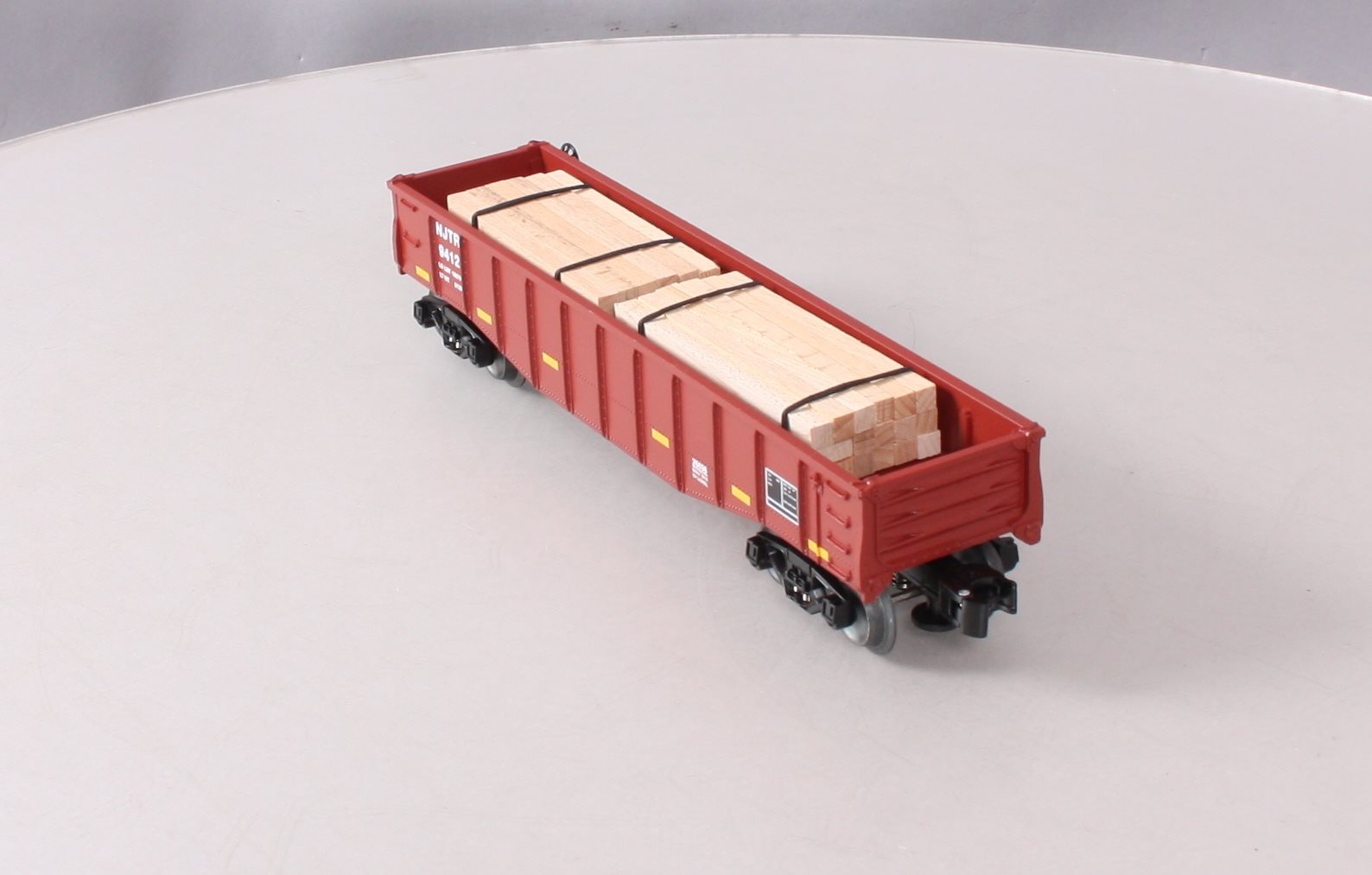 Lionel 6-26696 O Gauge NJ Transit Gondola #9412 w/Wood Ties