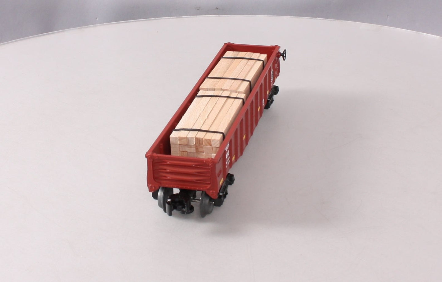 Lionel 6-26696 O Gauge NJ Transit Gondola #9412 w/Wood Ties LN/Box