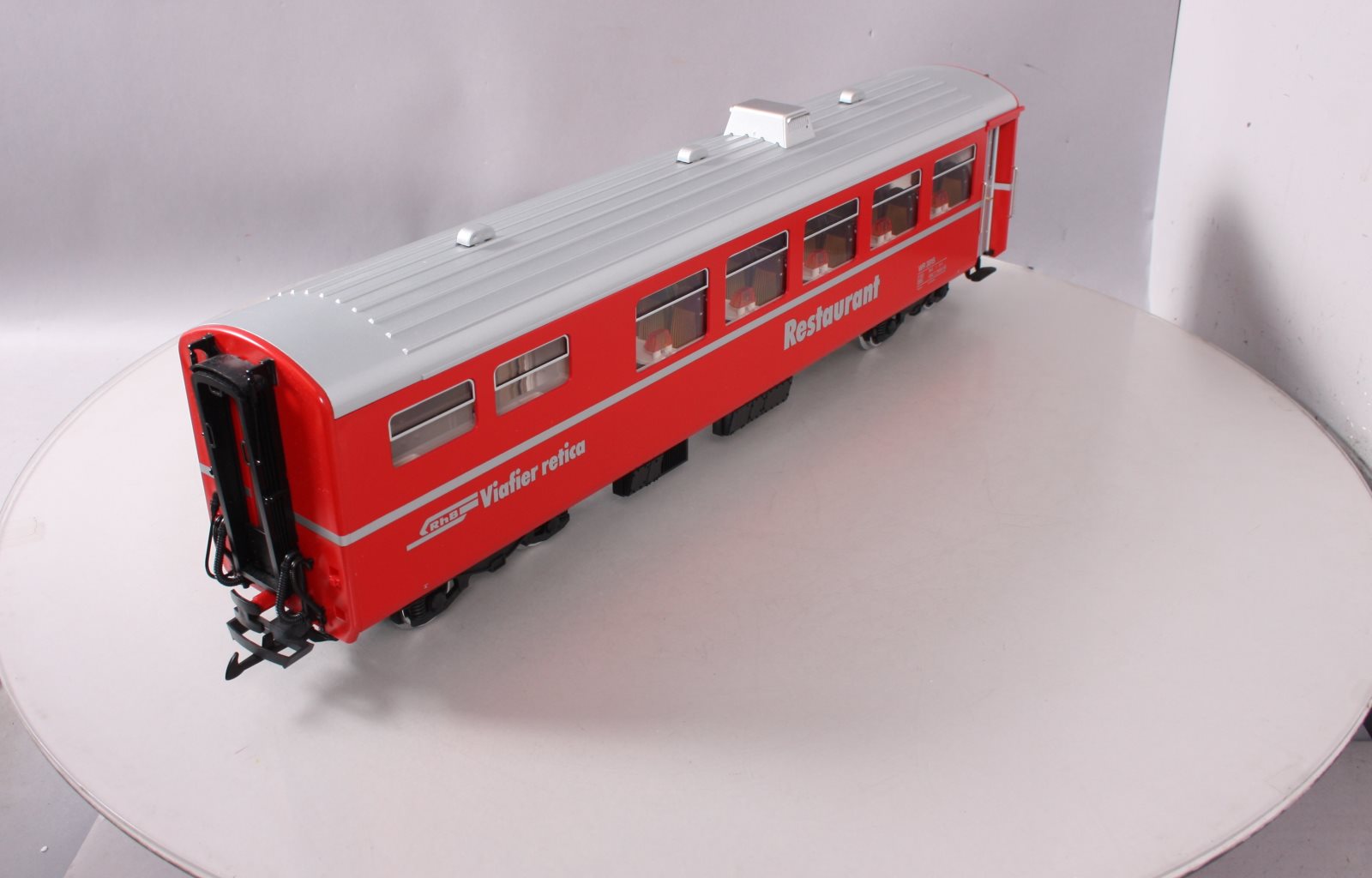 LGB 3068 G Scale RhB Red Restaurant / Diner Car #3815 (Metal Wheels) EX/Box