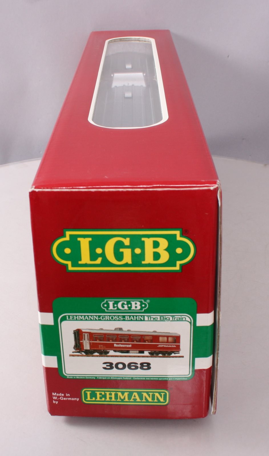 LGB 3068 G Scale RhB Red Restaurant / Diner Car #3815 (Metal Wheels) EX/Box