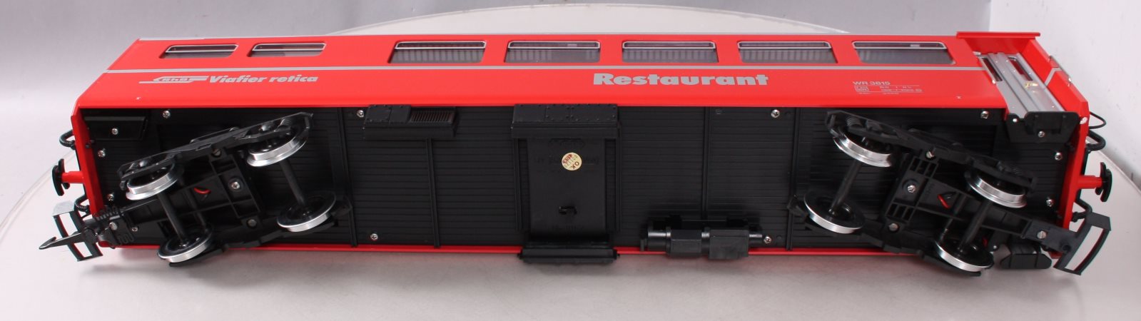LGB 3068 G Scale RhB Red Restaurant / Diner Car #3815 (Metal Wheels) EX/Box