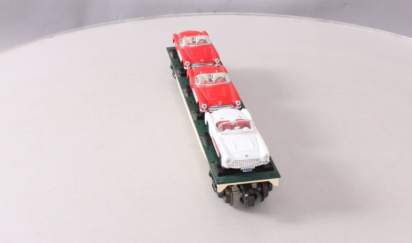 K-Line K691-1171 O Gauge Burlington Northern Santa Fe Flatcar w/ 1957 Corvettes NIB