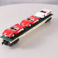 K-Line K691-1171 O Gauge Burlington Northern Santa Fe Flatcar w/ 1957 Corvettes NIB