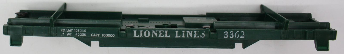 Lionel 3362-5 Green Log Dump Car Body