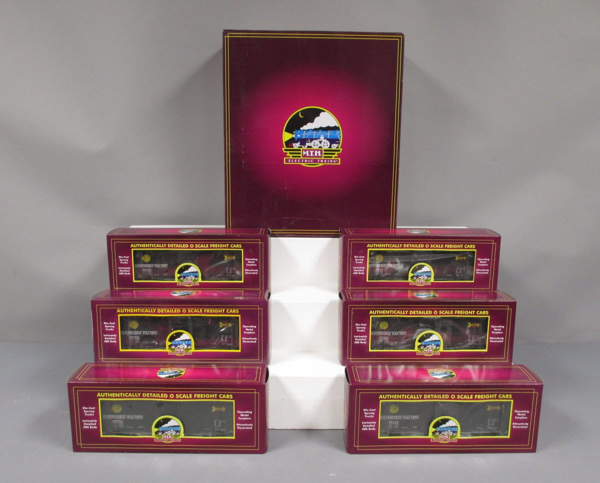 MTH 20-90733 O Gauge Southern Pacific 40' AAR Box Car Set [6 Car Set] LN/Box