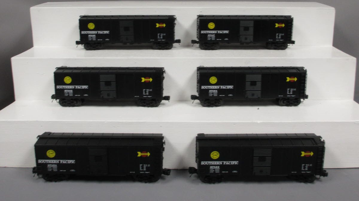 MTH 20-90733 O Gauge Southern Pacific 40' AAR Box Car Set [6 Car Set] LN/Box
