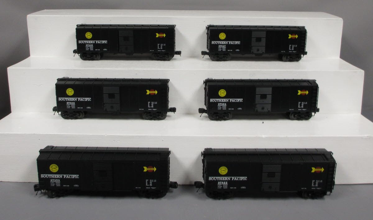 MTH 20-90733 O Gauge Southern Pacific 40' AAR Box Car Set [6 Car Set] LN/Box