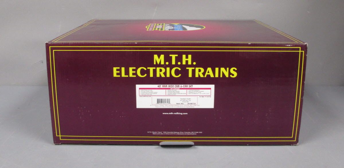 MTH 20-90733 O Gauge Southern Pacific 40' AAR Box Car Set [6 Car Set] LN/Box