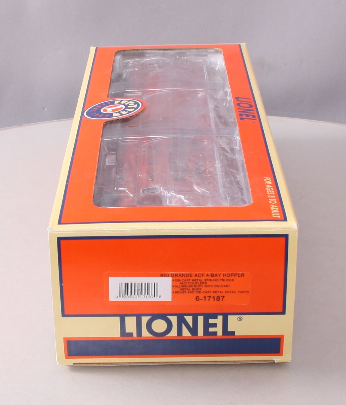 Lionel 6-17187 O Gauge Rio Grande ACF 4-Bay Hopper Car #15521 LN/Box
