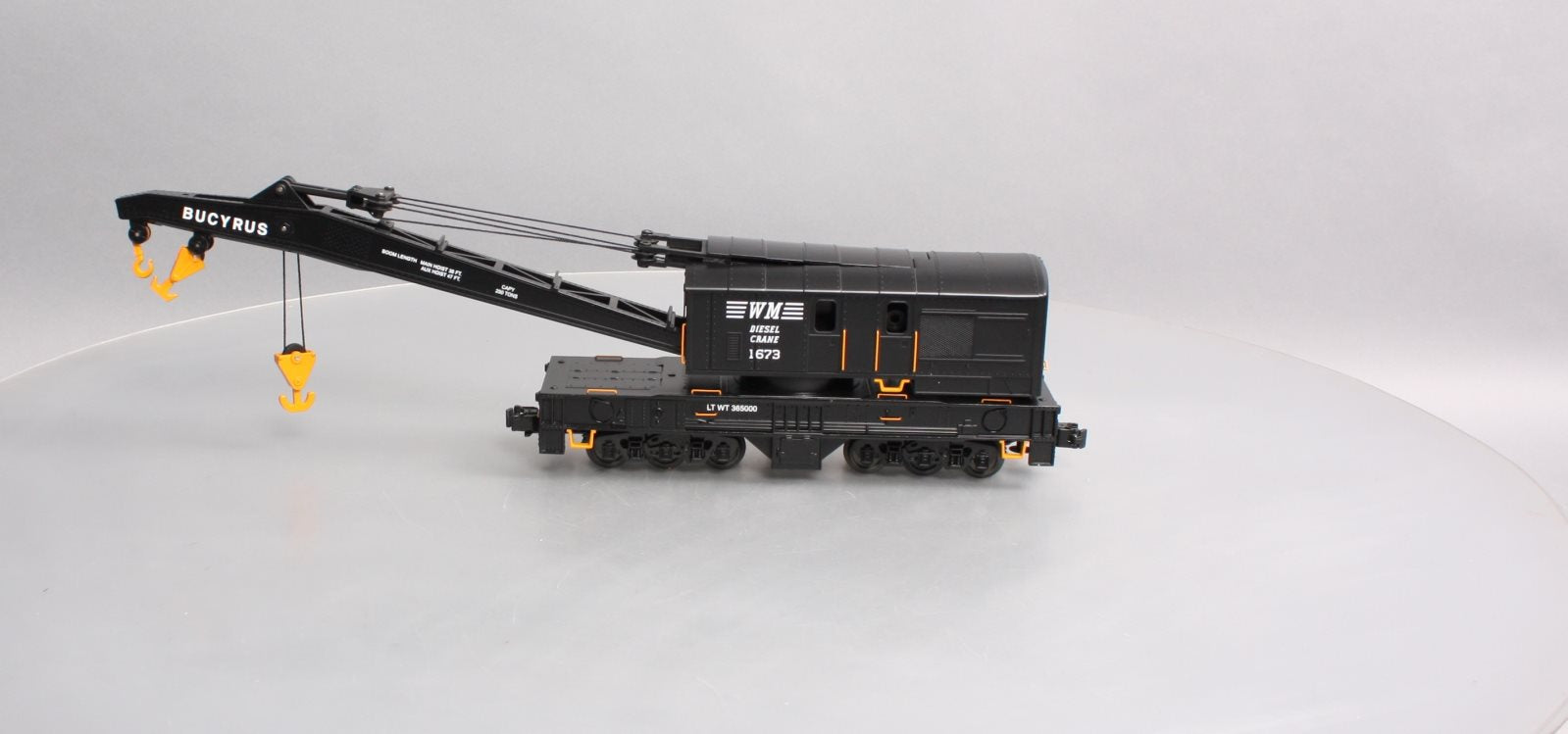 MTH 20-98747 O Scale Western Maryland Crane Car #1673