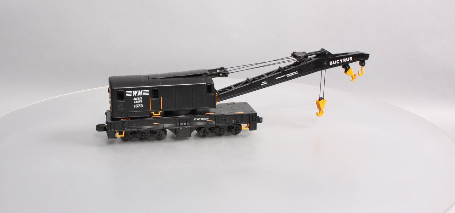 MTH 20-98747 O Scale Western Maryland Crane Car #1673