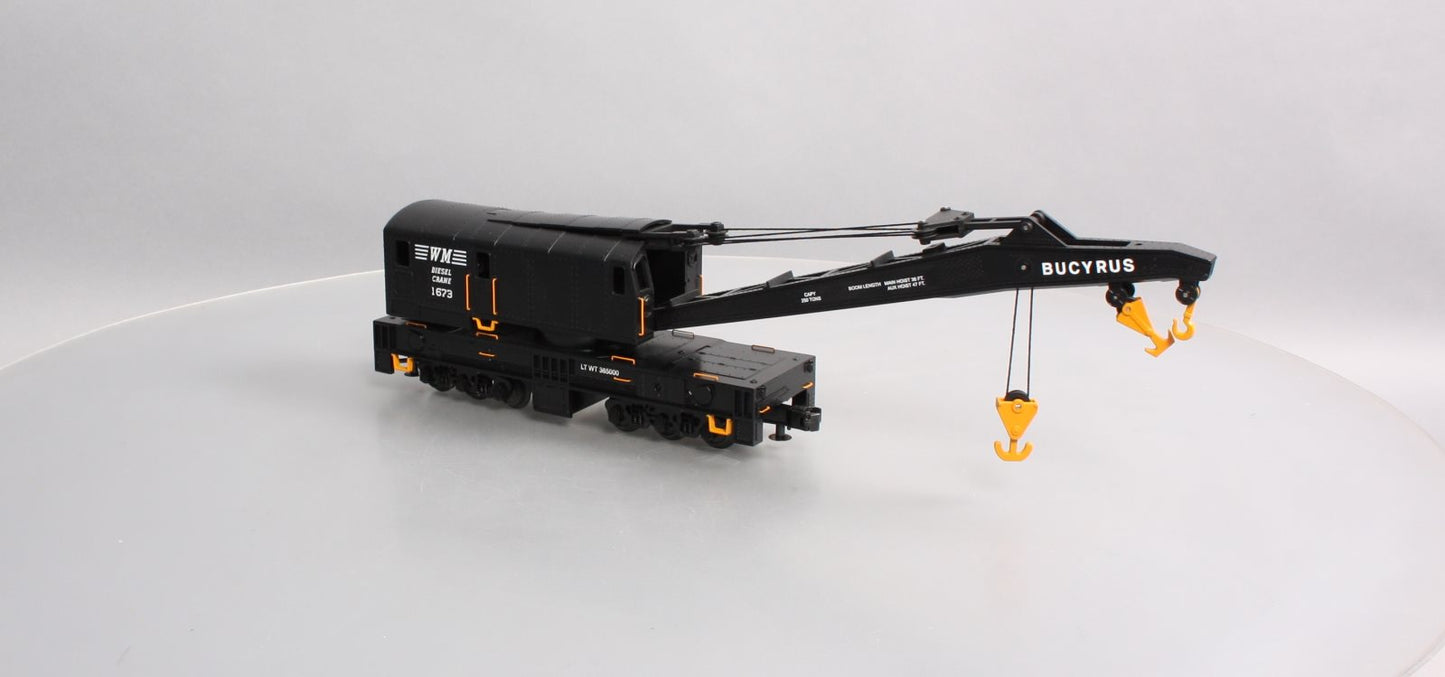 MTH 20-98747 O Scale Western Maryland Crane Car #1673