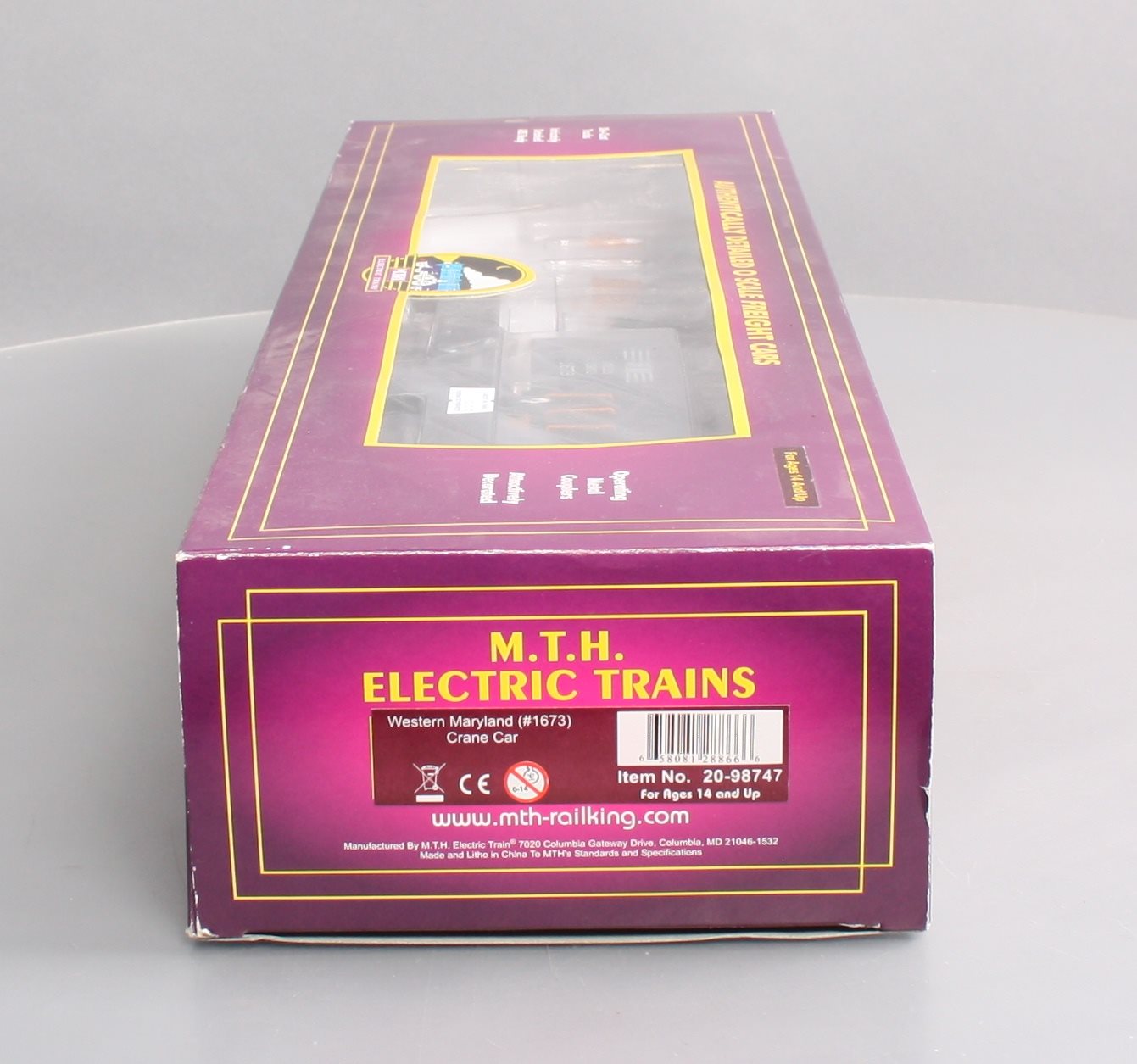 MTH 20-98747 O Scale Western Maryland Crane Car #1673