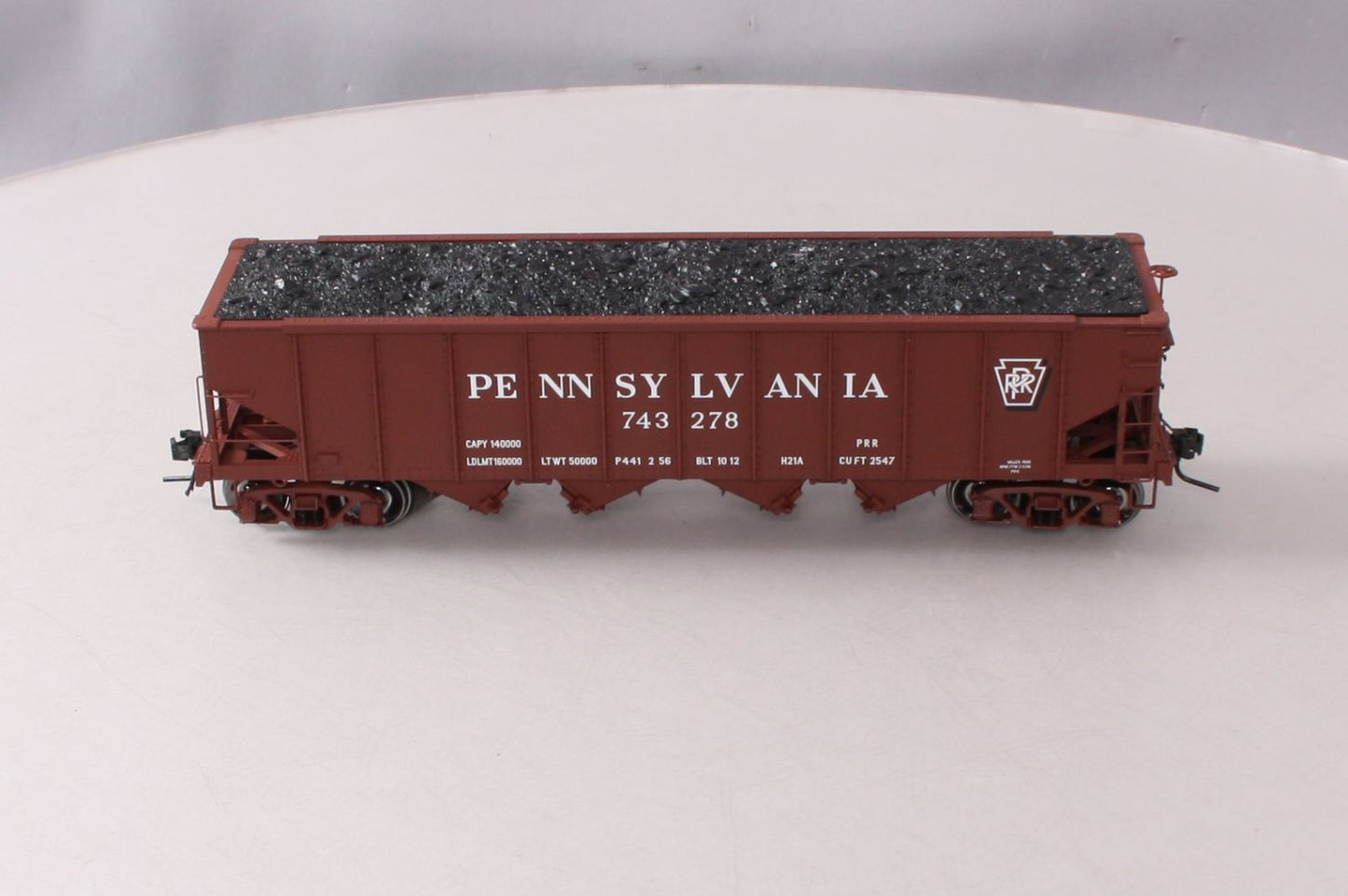 Atlas 7777-4 O Scale PRR [Shadow Keystone] H21a Hopper Car #743278 (2-Rail) MT/Box