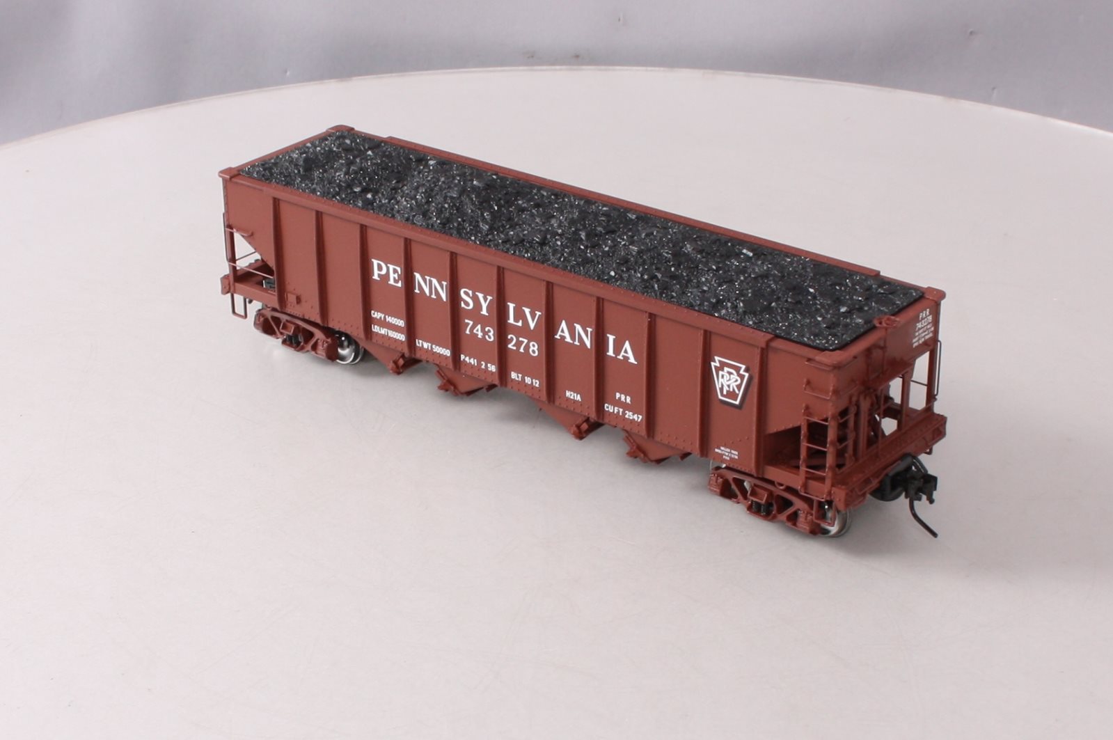 Atlas 7777-4 O Scale PRR [Shadow Keystone] H21a Hopper Car #743278 (2-Rail) MT/Box