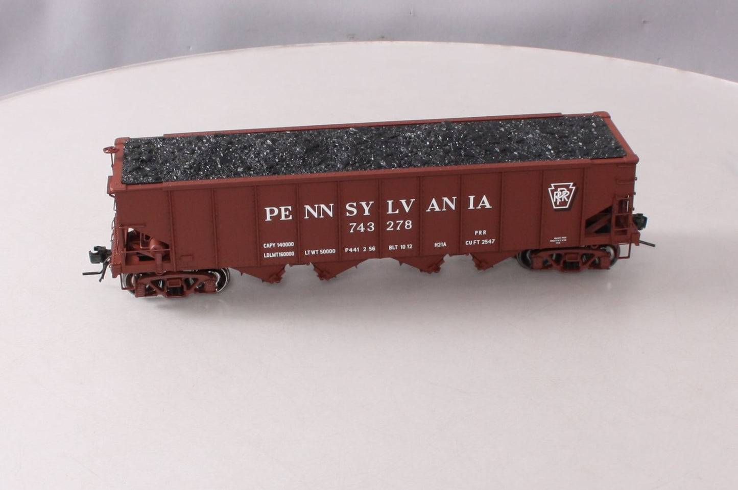 Atlas 7777-4 O Scale PRR [Shadow Keystone] H21a Hopper Car #743278 (2-Rail) MT/Box