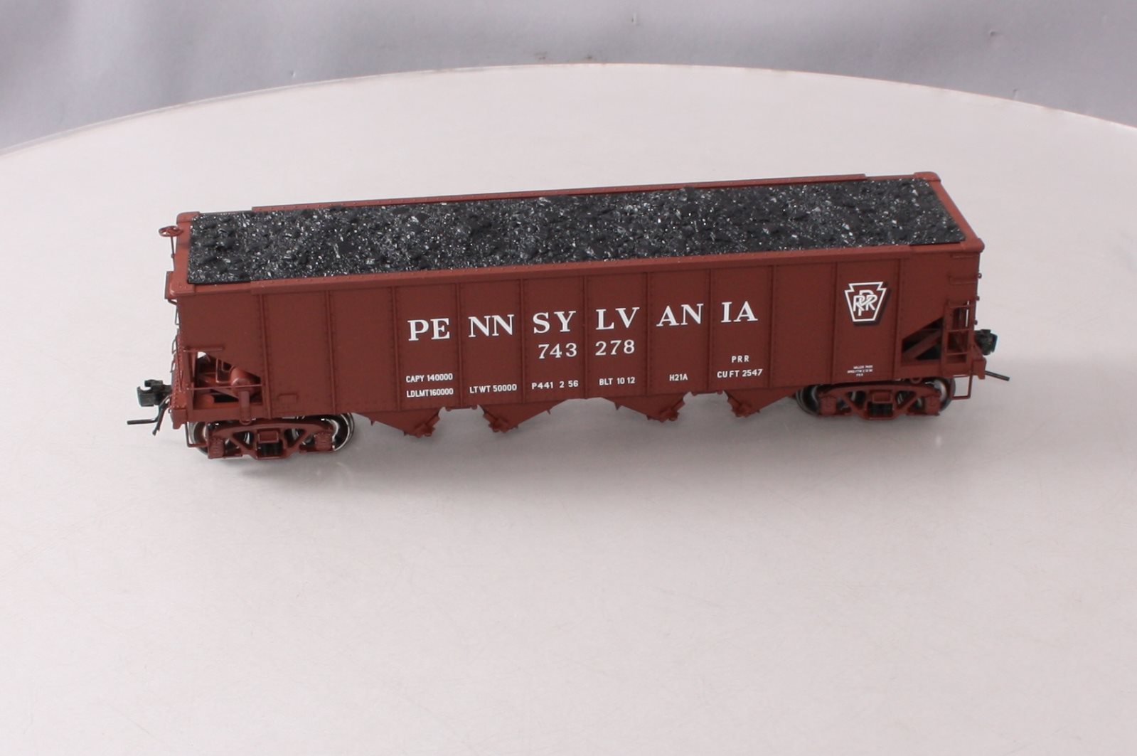 Atlas 7777-4 O Scale PRR [Shadow Keystone] H21a Hopper Car #743278 (2-Rail) MT/Box