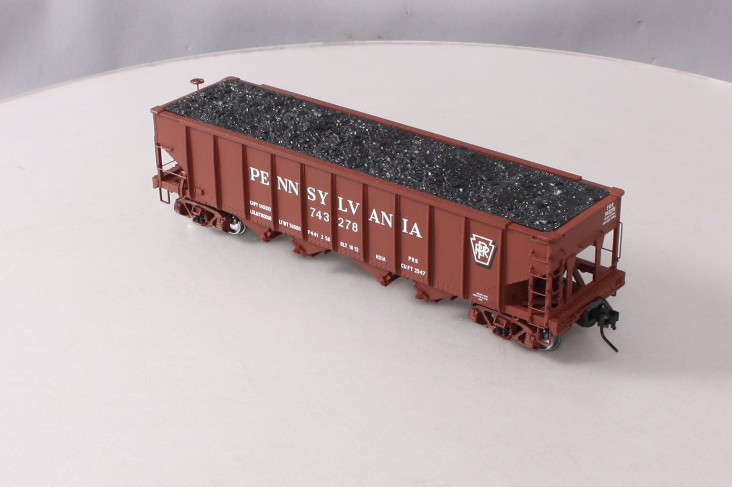Atlas 7777-4 O Scale PRR [Shadow Keystone] H21a Hopper Car #743278 (2-Rail) MT/Box