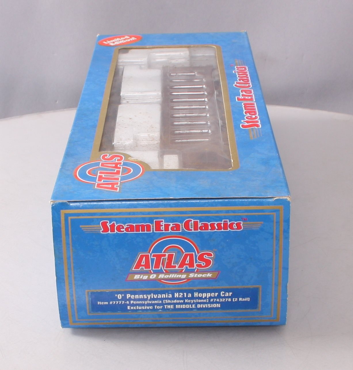 Atlas 7777-4 O Scale PRR [Shadow Keystone] H21a Hopper Car #743278 (2-Rail) MT/Box