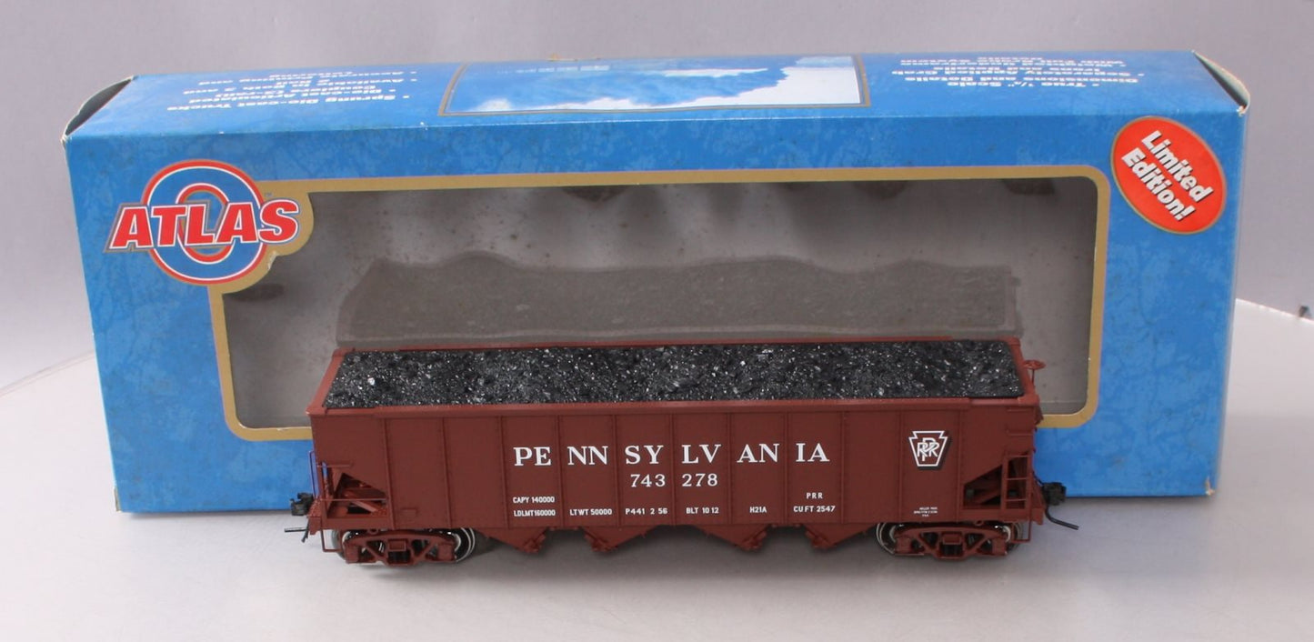 Atlas 7777-4 O Scale PRR [Shadow Keystone] H21a Hopper Car #743278 (2-Rail) MT/Box