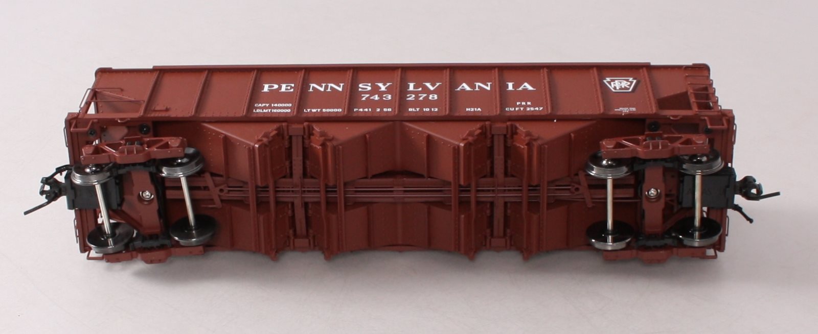Atlas 7777-4 O Scale PRR [Shadow Keystone] H21a Hopper Car #743278 (2-Rail) MT/Box