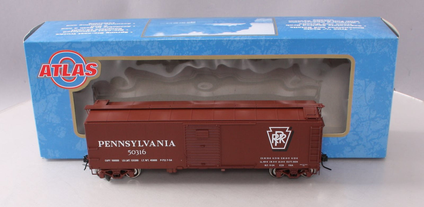 Atlas 9759-2 O Pennsylvania Railroad X-29 Boxcar #50316 - 2 Rail LN/Box