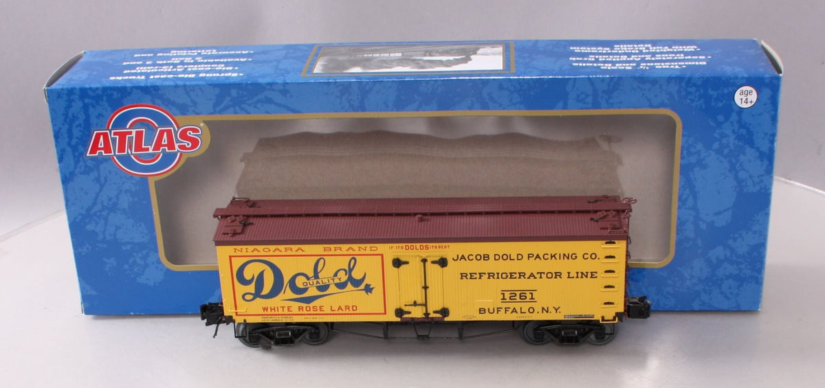 Atlas 3001429-1 O Scale Dold Packing Company Wood Refrigerator Car #1261 3-Rail LN/Box