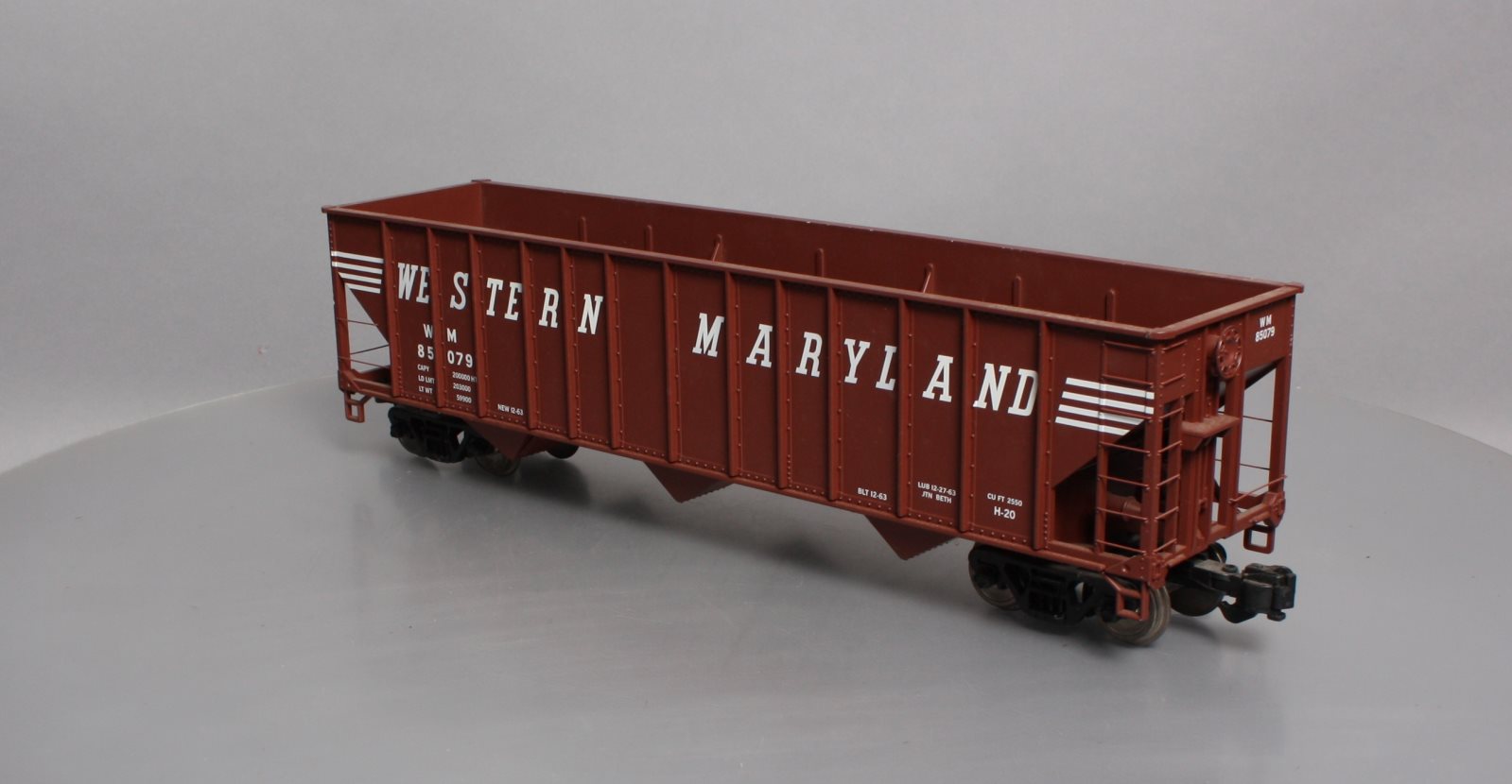Aristo-Craft 41495 G Scale Western Maryland 100 Ton Coal Hopper #85079 LN/Box