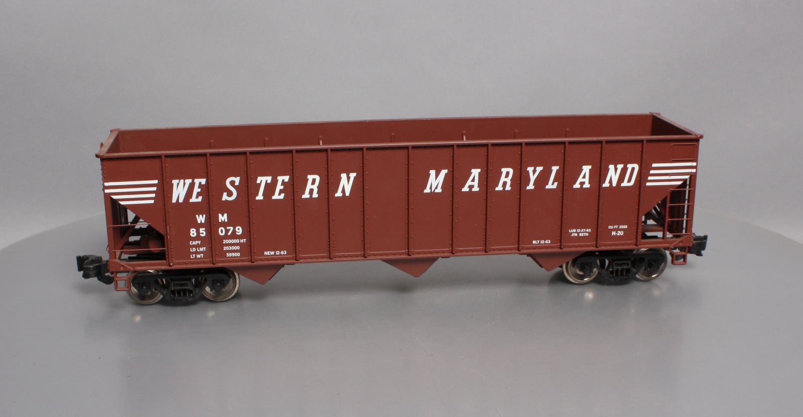 Aristo-Craft 41495 G Scale Western Maryland 100 Ton Coal Hopper #85079 LN/Box