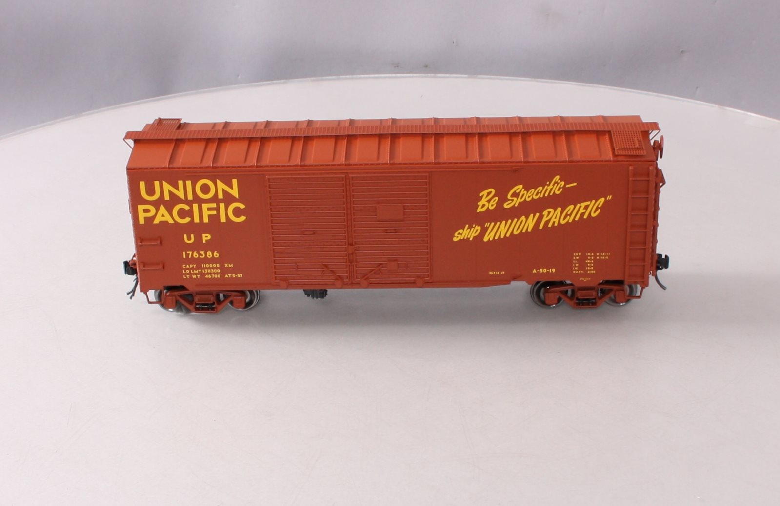 Atlas 3002827-1 O Scale Union Pacific 40' 1937 AAR Box Car #176386 (2-Rail) LN/Box