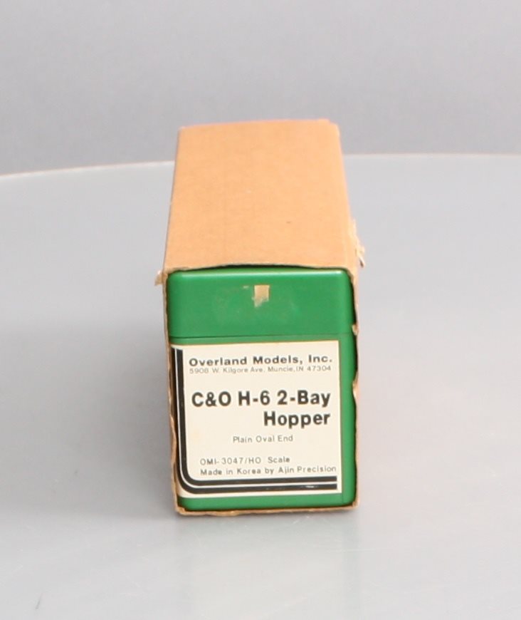 Overland 3047 HO Scale BRASS C&O H-6 2-Bay Hopper - Unpainted LN/Box