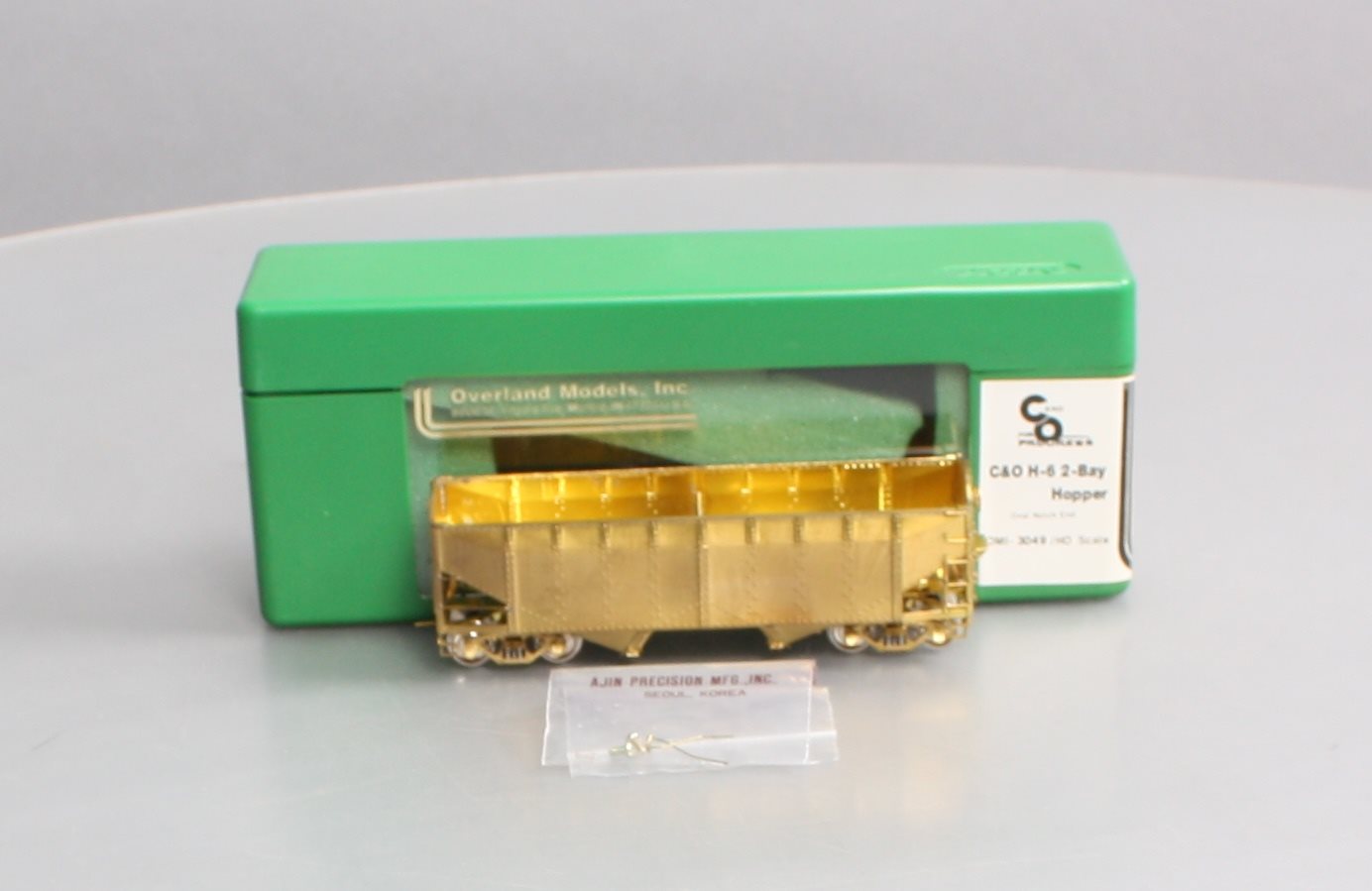 Overland 3049 HO BRASS Unpainted C&O H-6 2-Bay Hopper Car LN/Box