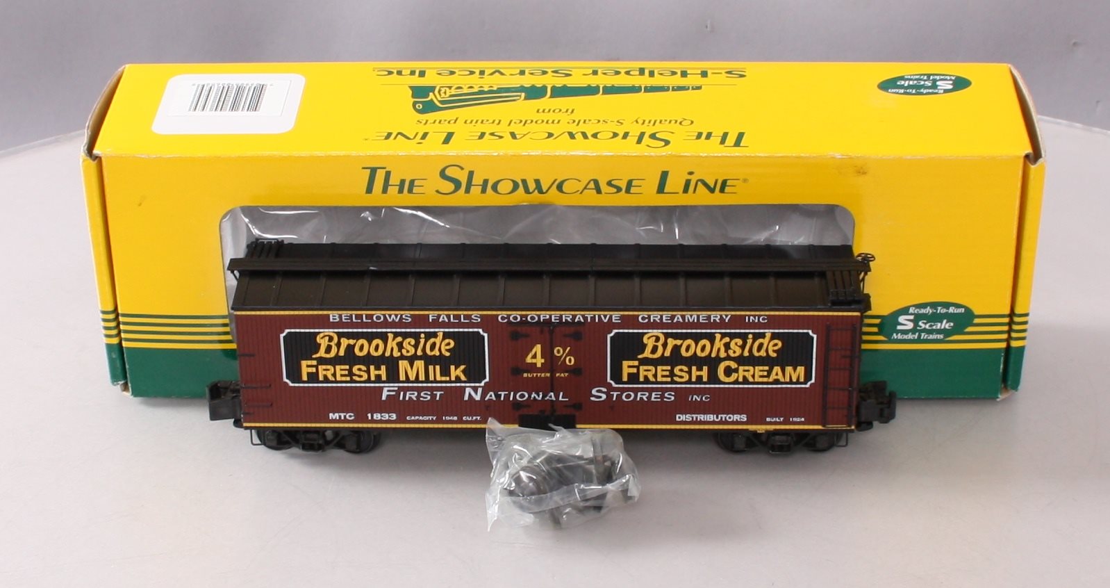 S-Helper Service 00658 S Gauge Brookside Milk Reefer #1833 LN/Box