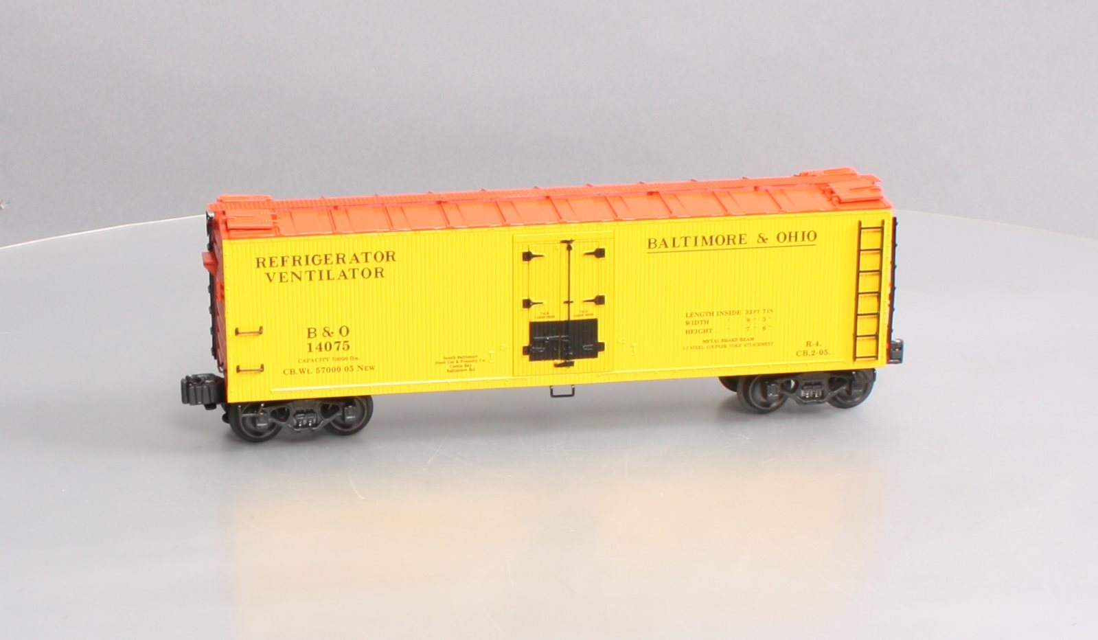K-Line K752-1091 O Gauge Baltimore & Ohio Die-Cast Refrigerator #14075 LN/Box