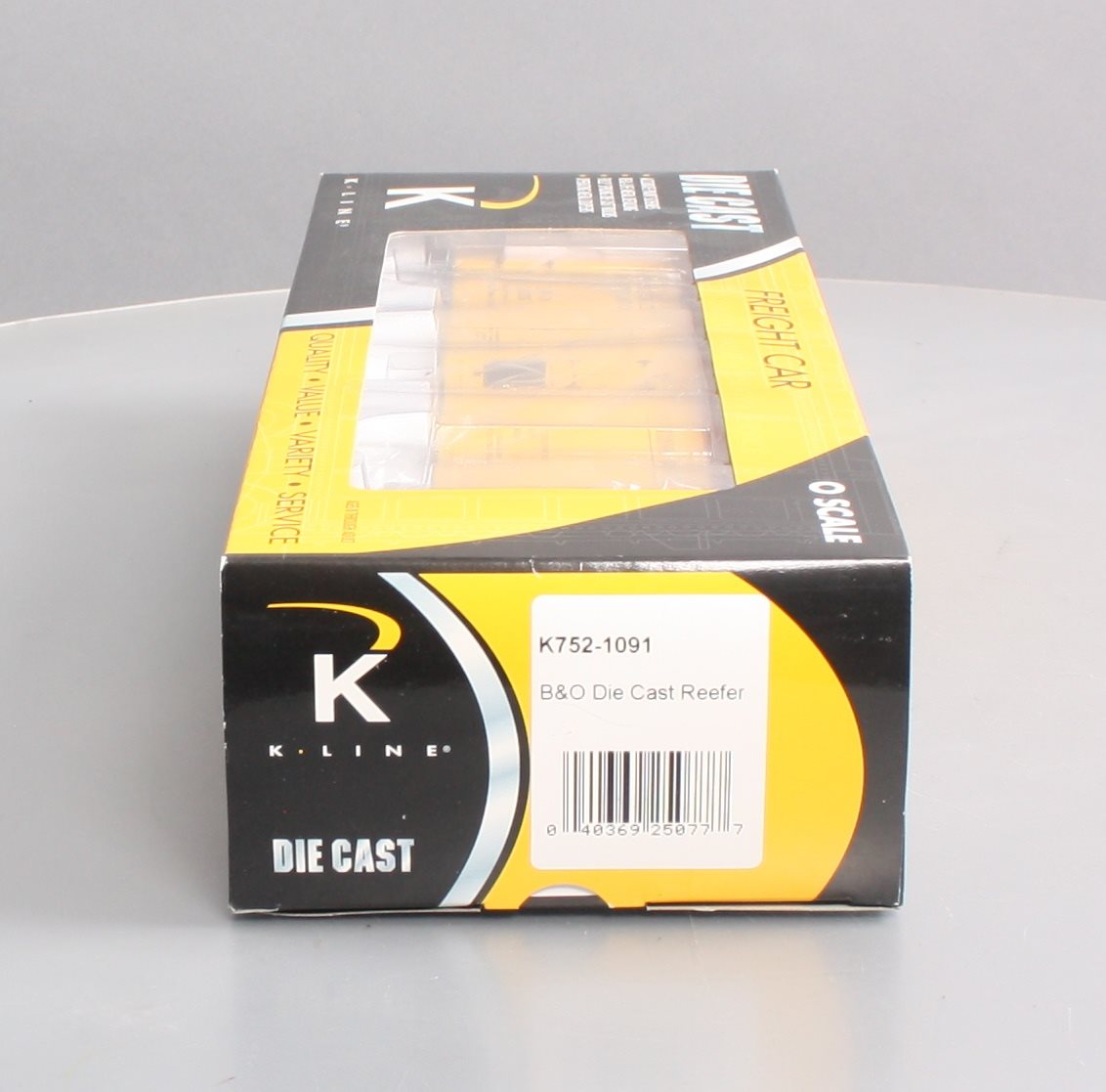 K-Line K752-1091 O Gauge Baltimore & Ohio Die-Cast Refrigerator #14075 LN/Box