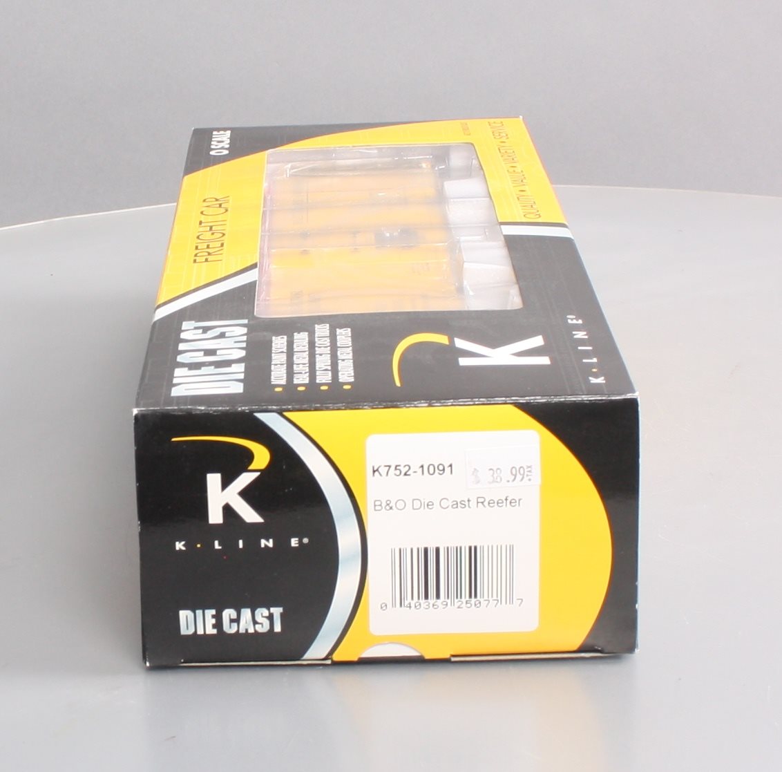 K-Line K752-1091 O Gauge Baltimore & Ohio Die-Cast Refrigerator #14075 LN/Box