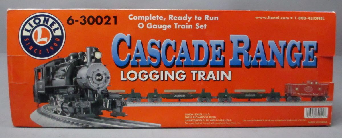 Lionel 6-30021 O Gauge Cascade Range Steam Locomotive Logging Train Set NIB