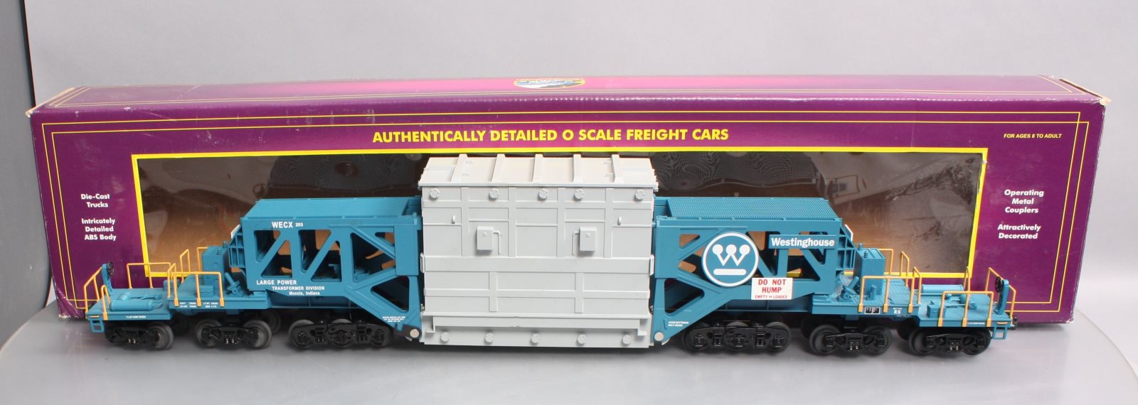 MTH 20-98232 O Gauge Westinghouse Schnabel Flatcar #203 w/ Transformer NIB