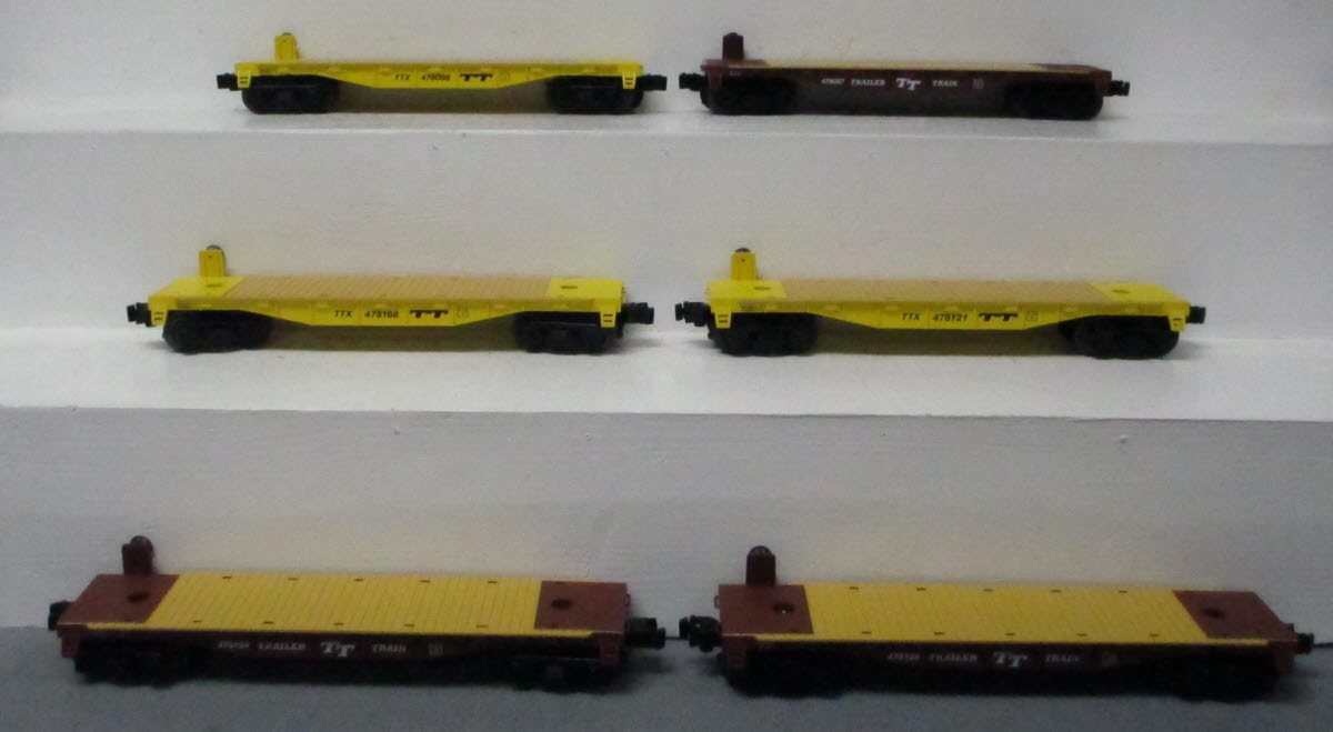 Lionel 6-84454 O Trailer Train Flat Car Set (6) LN/Box