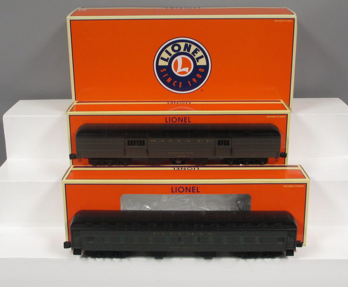 Lionel 6-15542 O Gauge Santa Fe Heavyweight Passenger Car Set LN/Box