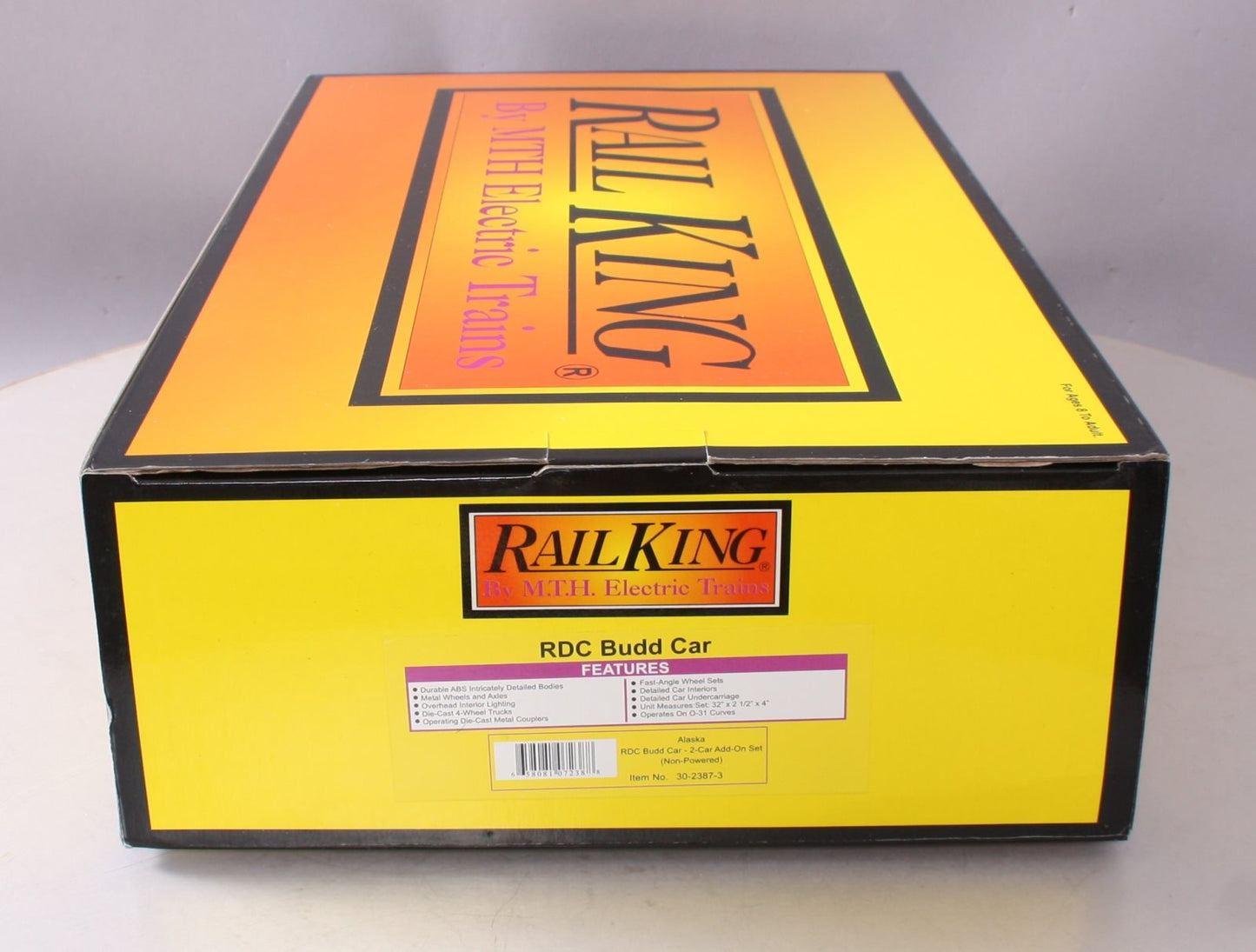 MTH 30-2387-3 O Alaska RDC Budd Car Add-On Set (Set of 2) MT/Box