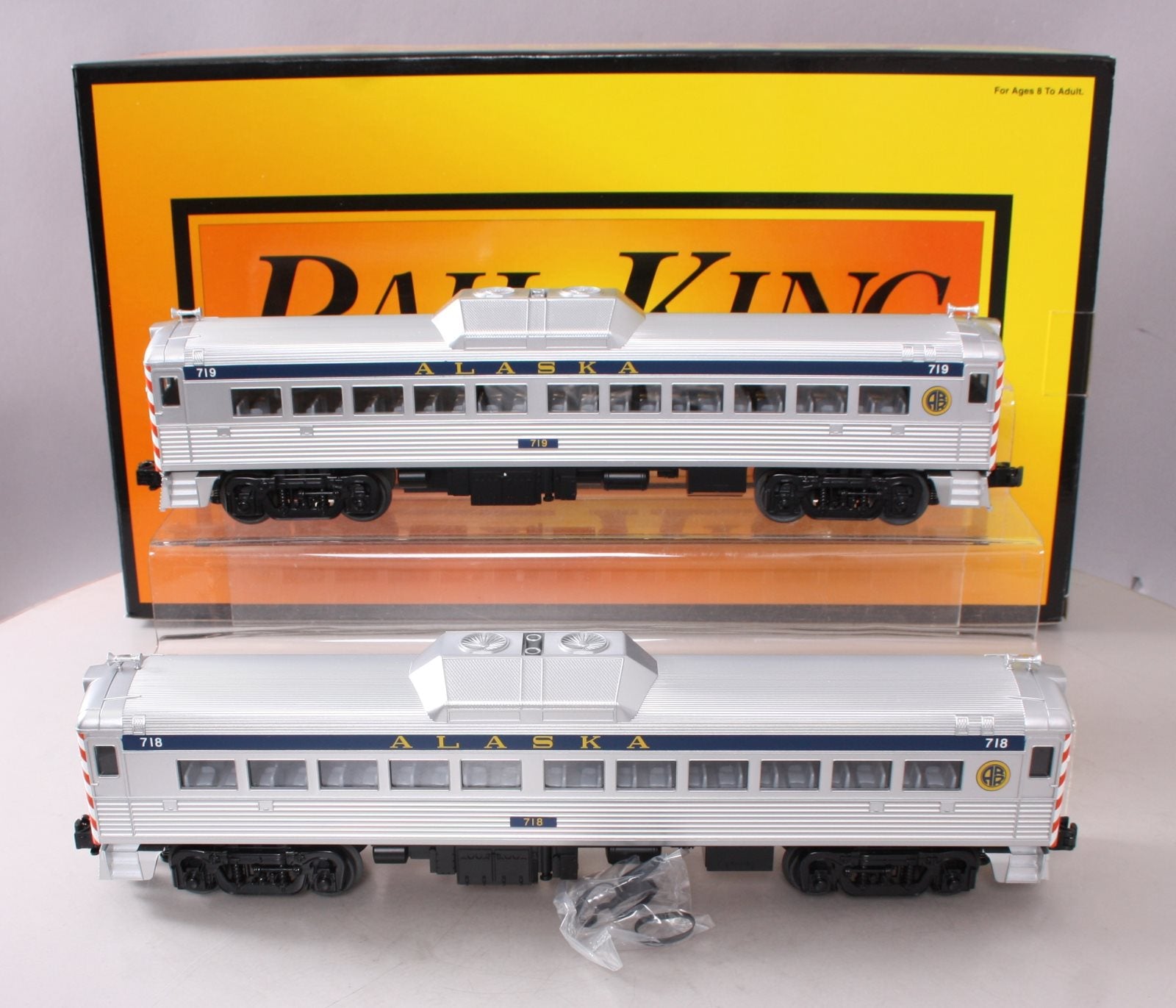 MTH 30-2387-3 O Alaska RDC Budd Car Add-On Set (Set of 2) MT/Box